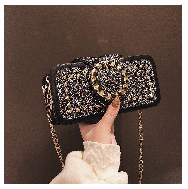 Trendy Sequin Women's Shoulder Bag  — Sparkly Chain‑Strap Evening Tote