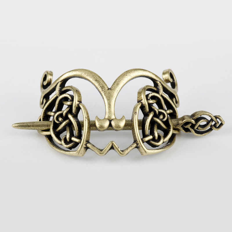 Vintage Viking Metal Hairpin — Norse Style Hair Stick for Braids & Updos