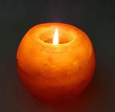 Mini Himalayan Crystal Salt Candle Holder — Natural Healing Glow (Gift‑Ready)