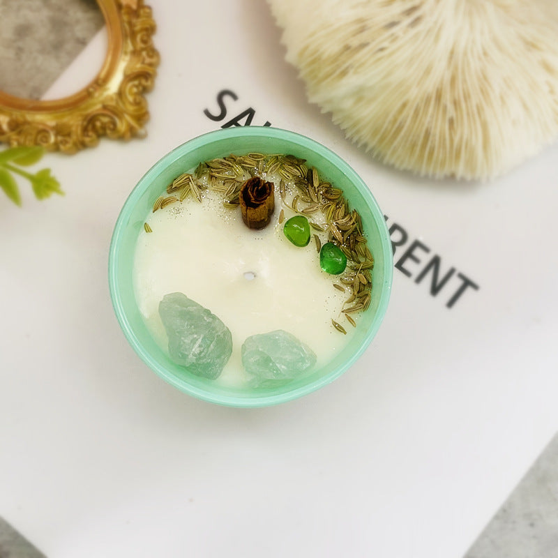 Enchanted Crystal Flower Shaped Soy Wax Candle Gift Set