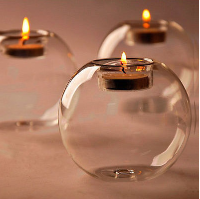 Crystal Lamp & Glass Candle Holder Set — Enchanted Glow Duo