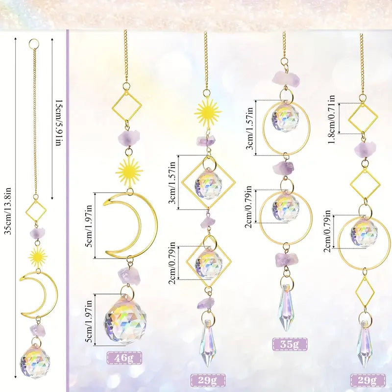 Crystal Moon & Sun Prism Suncatcher — Light‑Catching Hanging Ornament for Home DécorCrystal Moon & Sun Prism Suncatcher — Light‑Catching Hanging Ornament for Home Décor