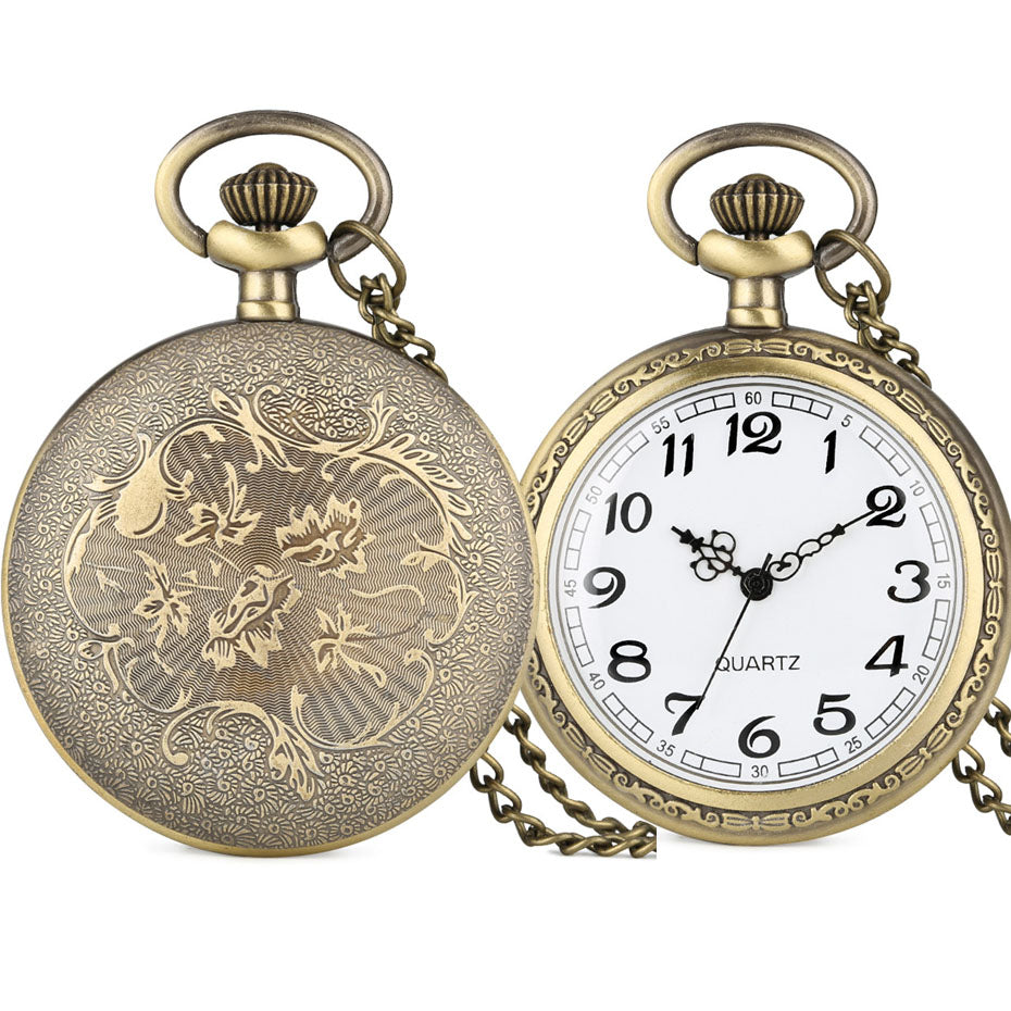 Vintage Pocket Watch Pendant Necklace