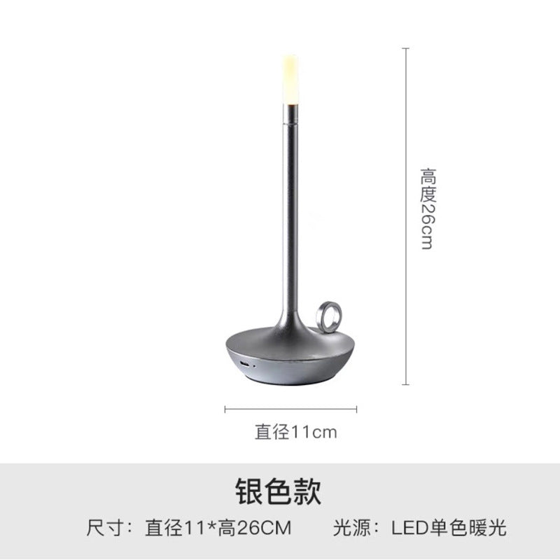 Modern Minimalist LED Vintage Candle Table Lamp  — Soft Glow Ambient Light