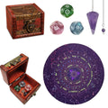 6‑Piece Pendulum & Divination Board Set — Crystal Dowsing, Tarot Dice & Astrology Kit (Knana)