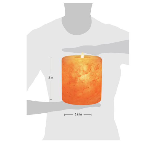 Mini Himalayan Crystal Salt Candle Holder — Natural Healing Glow (Gift‑Ready)