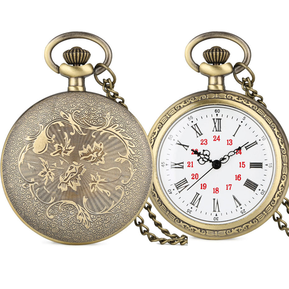 Vintage Pocket Watch Pendant Necklace