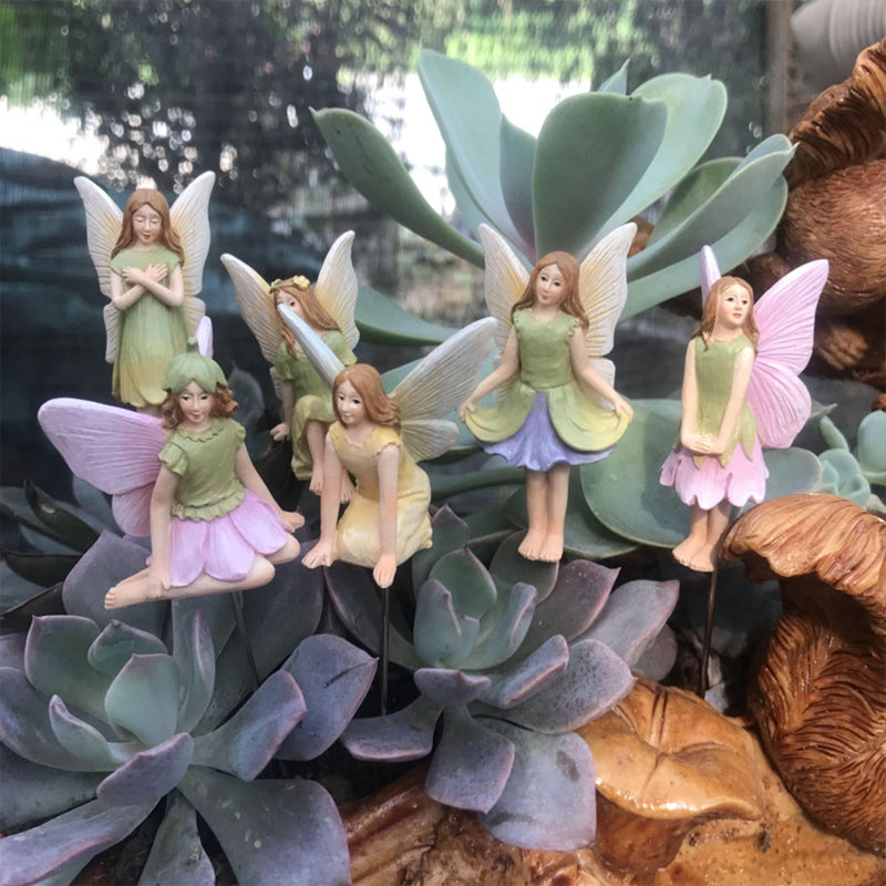Mini Fairy Figurines — 6‑Piece Resin Garden Decoration Set
