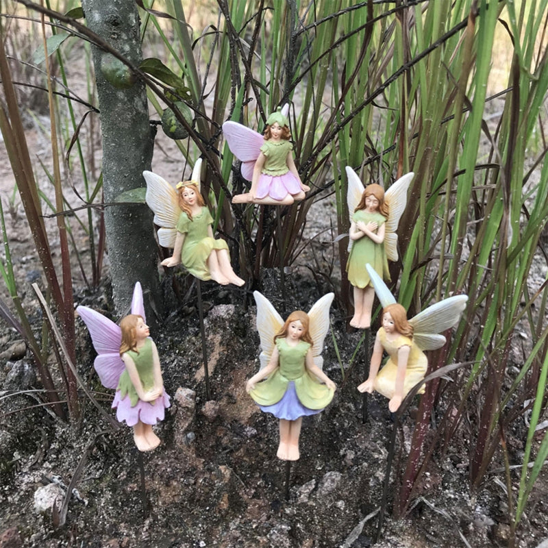 Mini Fairy Figurines — 6‑Piece Resin Garden Decoration Set