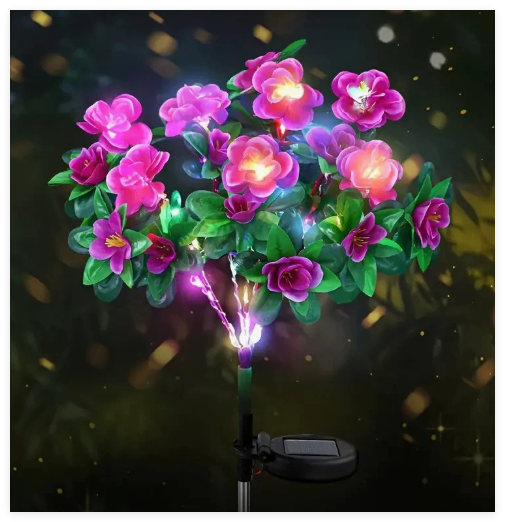 Azalea LED Garden Light — Glowing Floral Pathway Accent (One Piece)