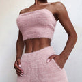 Summer Women's Casual Plush Two-Piece Set — Cozy Lounge Shorts & Top ( OM9353)