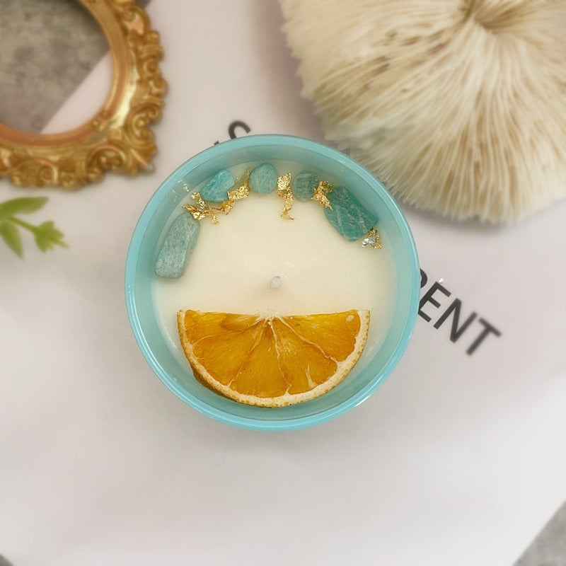 Enchanted Crystal Flower Shaped Soy Wax Candle Gift Set