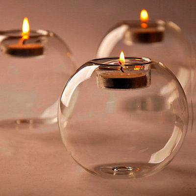 Crystal Lamp & Glass Candle Holder Set — Enchanted Glow Duo