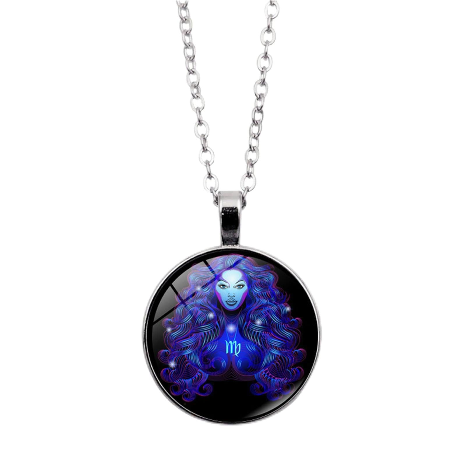 Luminous Zodiac Manifestation Necklace — 12 Constellation Glow Pendant