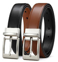 Men’s 1.25" Reversible Leather Dress Belt – Two‑Style CHAOREN Belt
