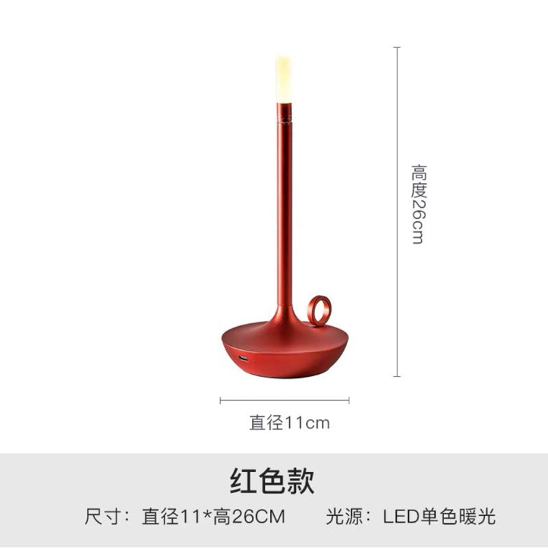 Modern Minimalist LED Vintage Candle Table Lamp  — Soft Glow Ambient Light