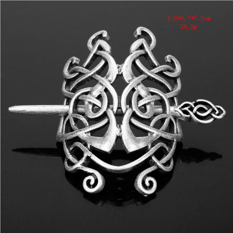 Vintage Viking Metal Hairpin — Norse Style Hair Stick for Braids & Updos