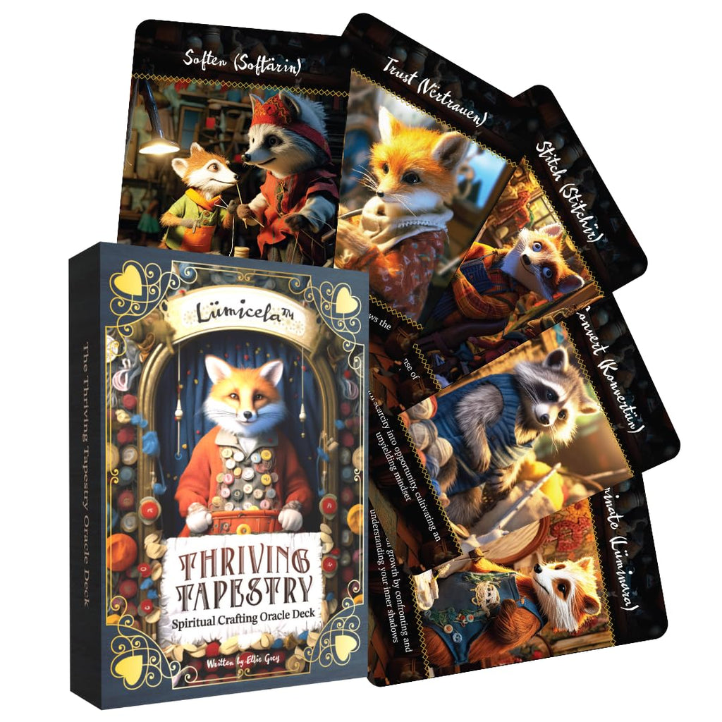 Lümicela Thriving Tapestry Oracle Deck — 40 Gold‑Foil Cards for Creativity & Manifestation