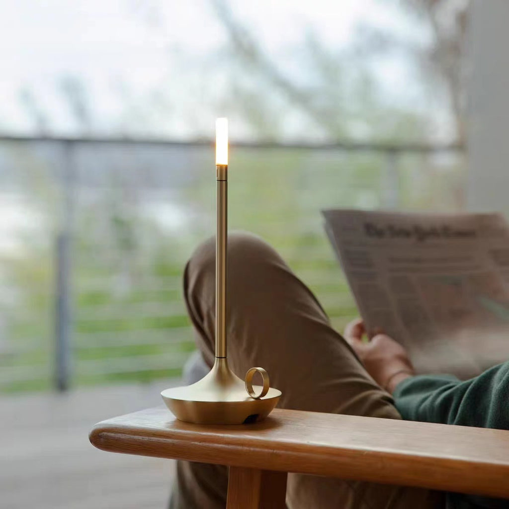 Modern Minimalist LED Vintage Candle Table Lamp  — Soft Glow Ambient Light