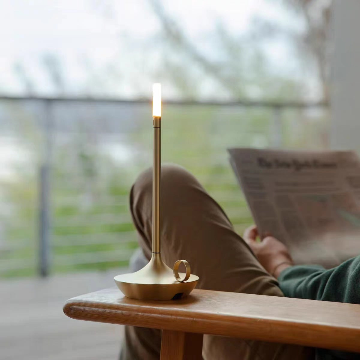 Modern Minimalist LED Vintage Candle Table Lamp  — Soft Glow Ambient Light