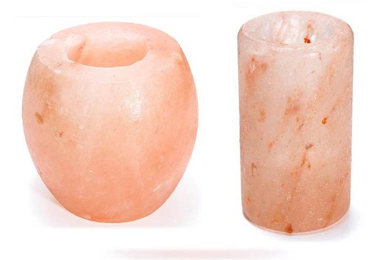 Mini Himalayan Crystal Salt Candle Holder — Natural Healing Glow (Gift‑Ready)