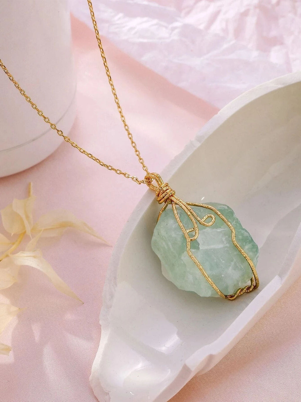 Natural Gemstone Chakra Pendant — Energy Healing Crystal Necklace with Chain