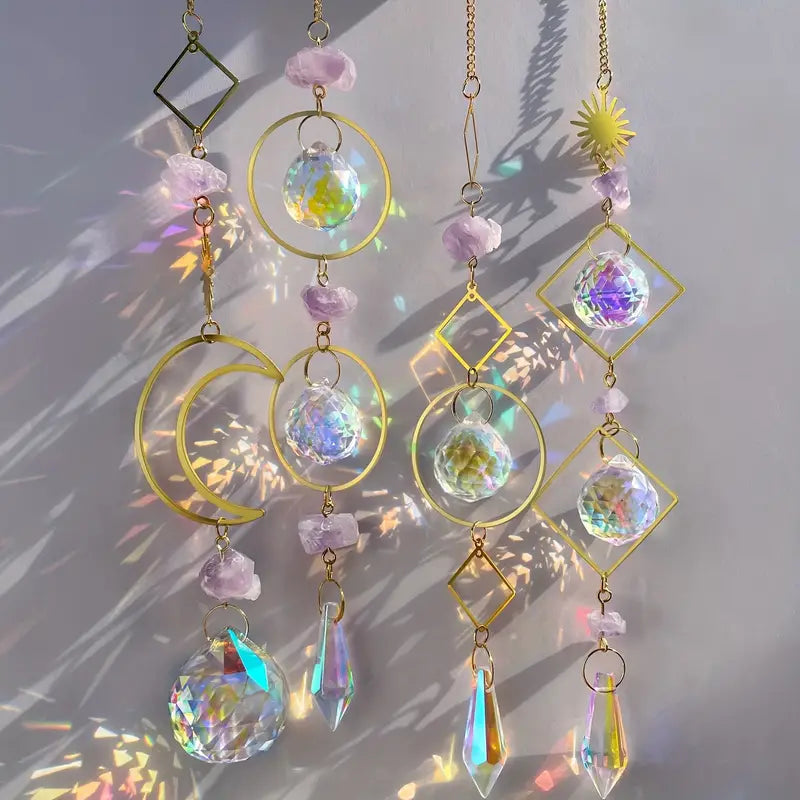 Crystal Moon & Sun Prism Suncatcher — Light‑Catching Hanging Ornament for Home DécorCrystal Moon & Sun Prism Suncatcher — Light‑Catching Hanging Ornament for Home Décor
