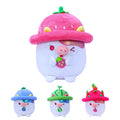 8” Mushroom Strawberry Cow Plush — Cute Kawaii Stuffed Animal Pillow