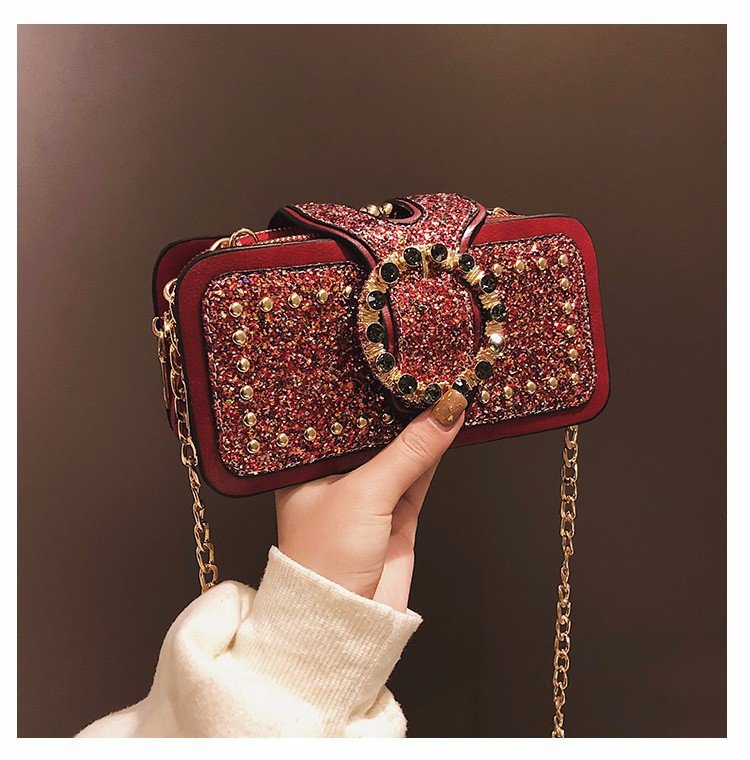 Trendy Sequin Women's Shoulder Bag  — Sparkly Chain‑Strap Evening Tote