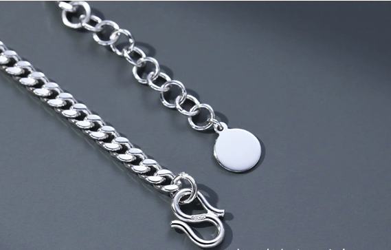 Vintage Thai Silver Men’s Bracelet — Retro Boho Fashion Accessory