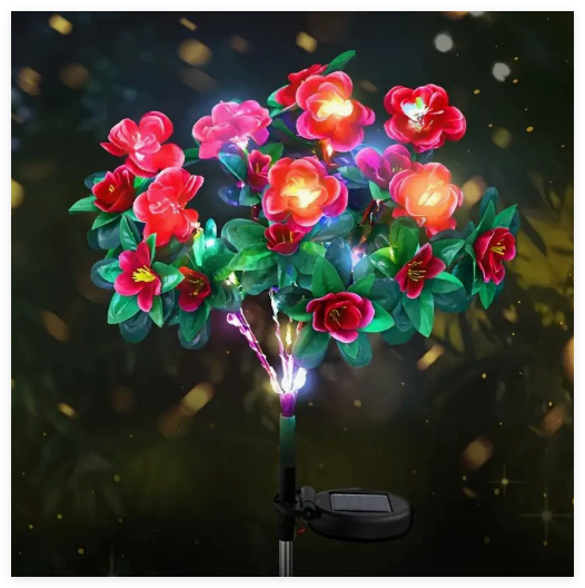 Azalea LED Garden Light — Glowing Floral Pathway Accent (One Piece)