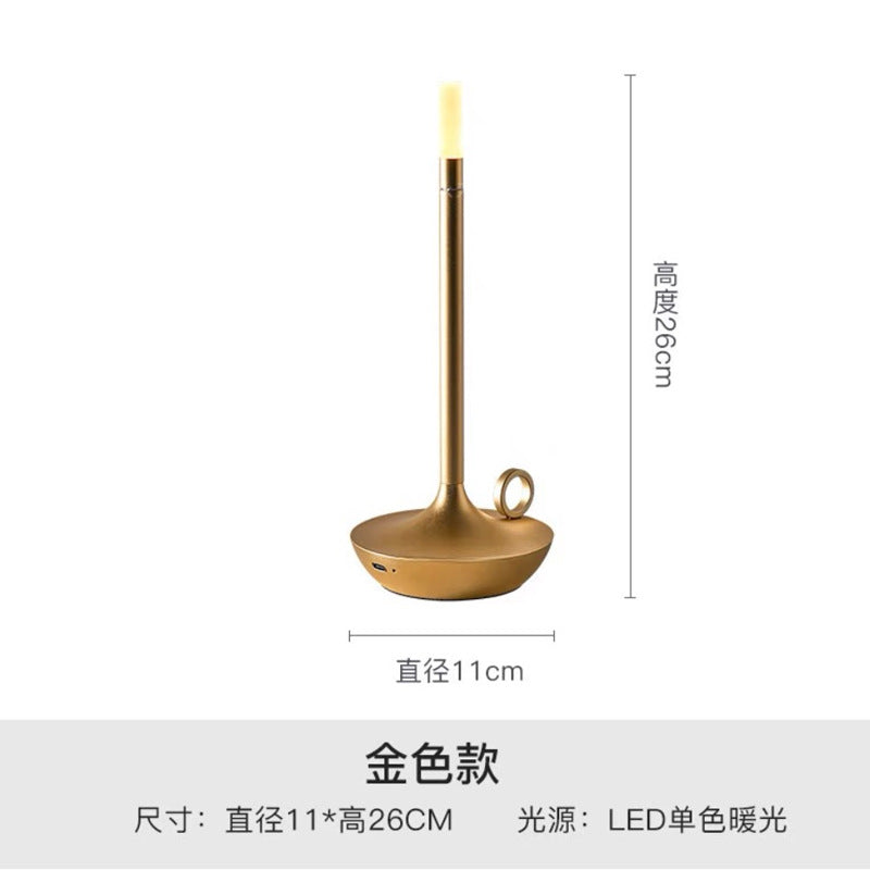 Modern Minimalist LED Vintage Candle Table Lamp  — Soft Glow Ambient Light