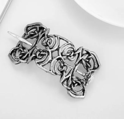 Vintage Viking Metal Hairpin — Norse Style Hair Stick for Braids & Updos