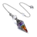 CrystalTears Chakra Pendulum — Hexagonal Reiki Healing Crystal & Orgone Dowsing Tool